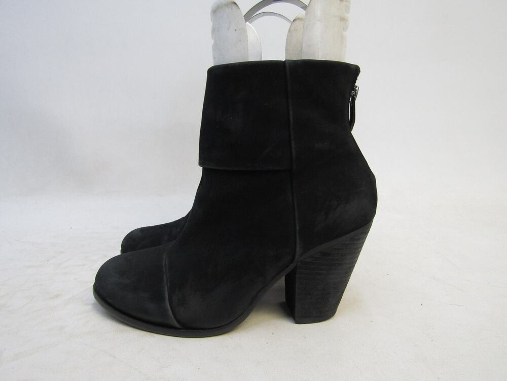 Vince Camuto Womens Size 6 M Black Suede ZIp Heeled Fashions Ankle Boots Booties
